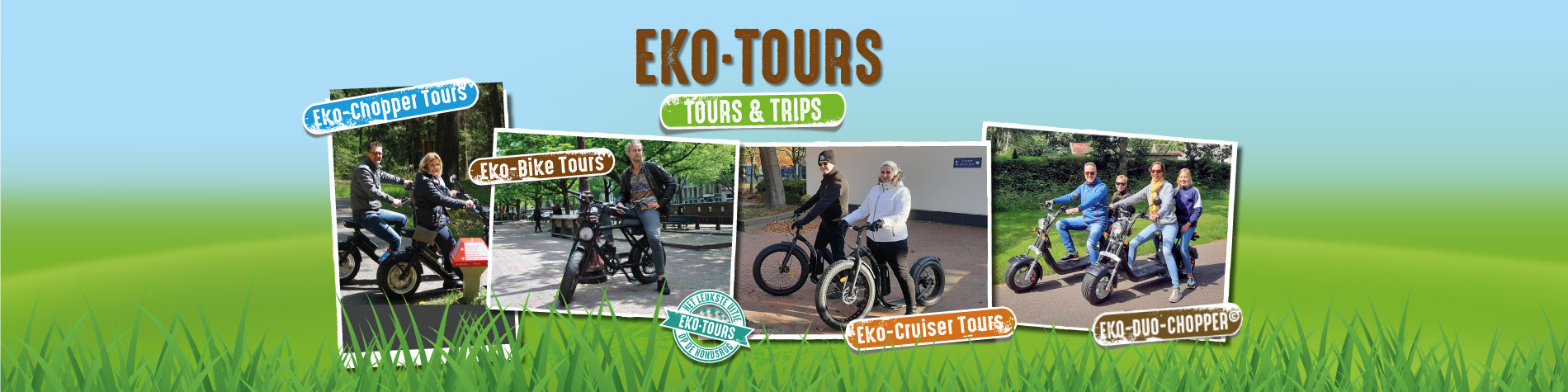 Tours en trips met verschillende elektrische tweewielers